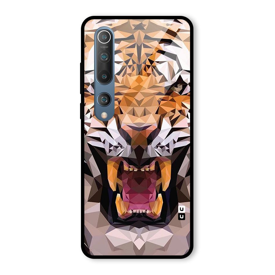 Tiger Abstract Art Glass Back Case for Mi 10