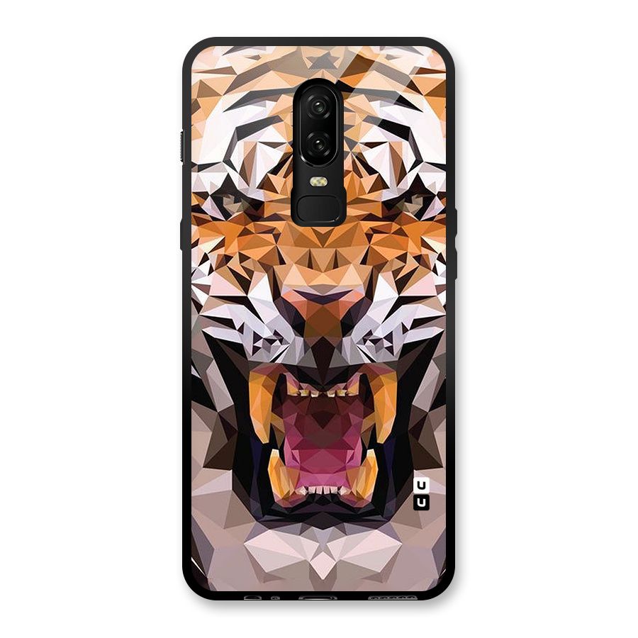 Tiger Abstract Art Glass Back Case for OnePlus 6