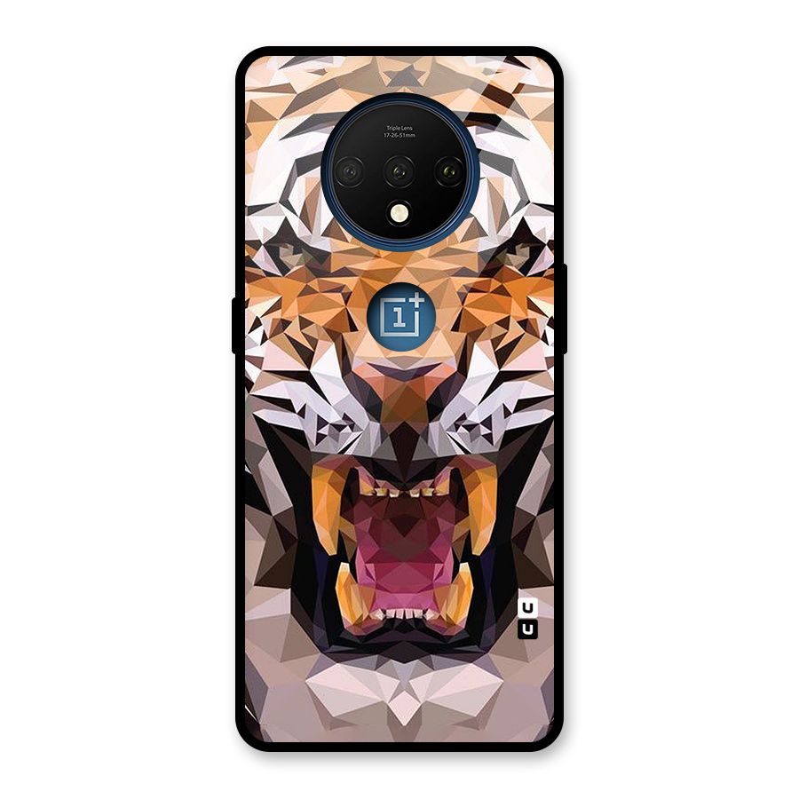 Tiger Abstract Art Glass Back Case for OnePlus 7T