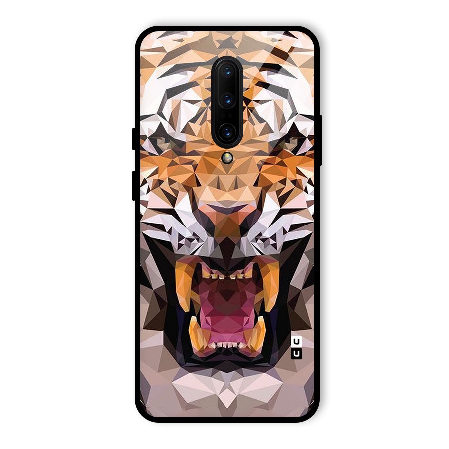 Tiger Abstract Art Glass Back Case for OnePlus 7 Pro