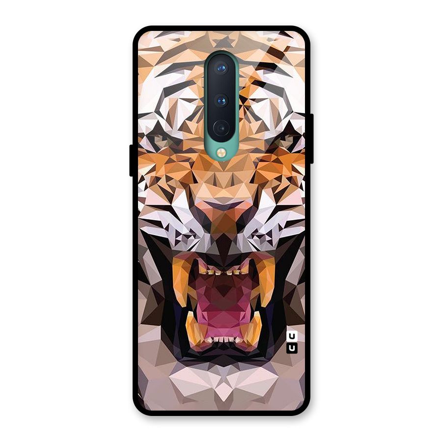 Tiger Abstract Art Glass Back Case for OnePlus 8