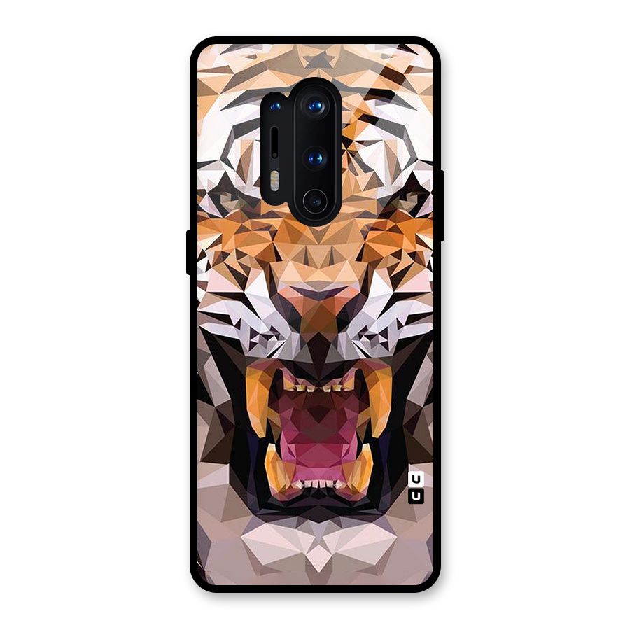 Tiger Abstract Art Glass Back Case for OnePlus 8 Pro