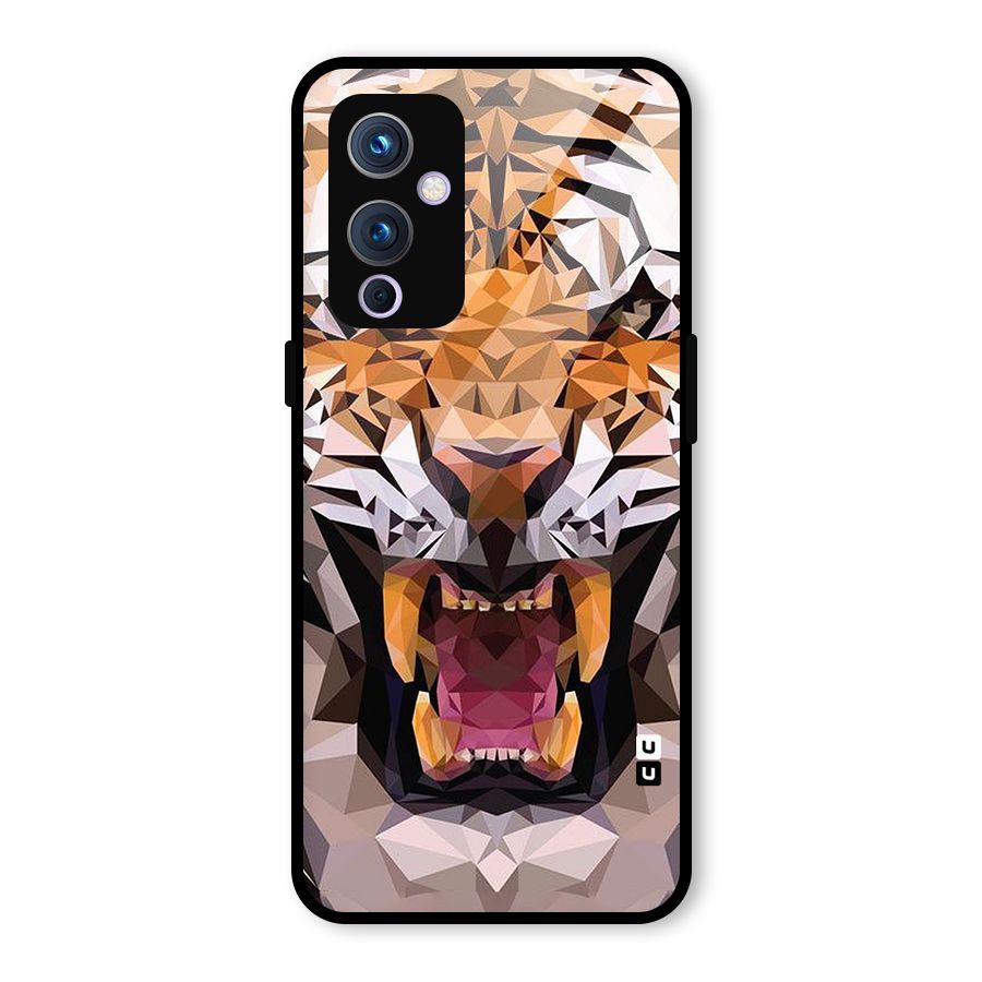 Tiger Abstract Art Glass Back Case for OnePlus 9