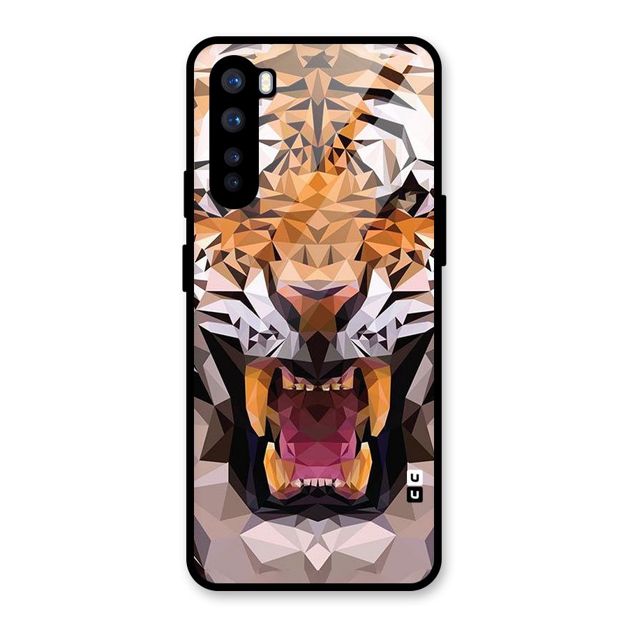 Tiger Abstract Art Glass Back Case for OnePlus Nord