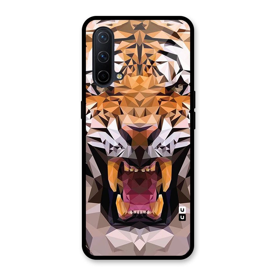 Tiger Abstract Art Glass Back Case for OnePlus Nord CE 5G