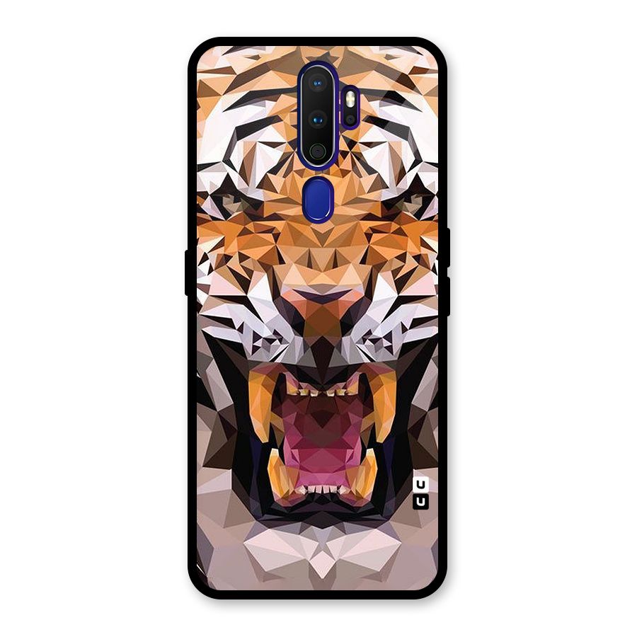 Tiger Abstract Art Glass Back Case for Oppo A9 (2020)