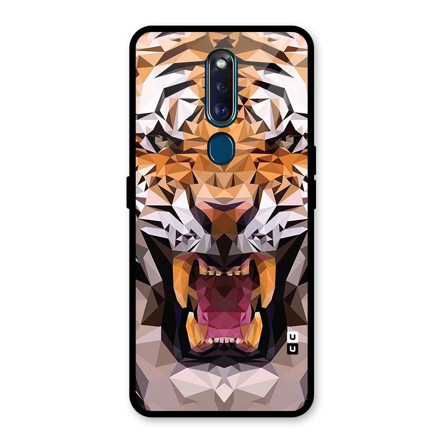 Tiger Abstract Art Glass Back Case for Oppo F11 Pro
