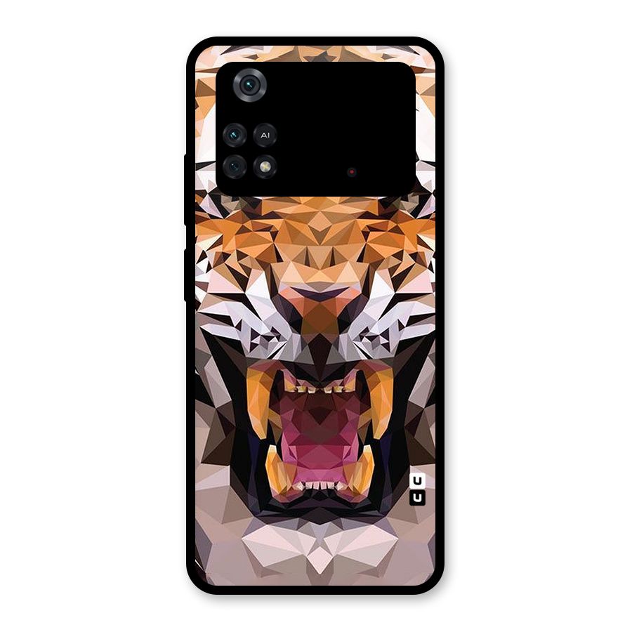 Tiger Abstract Art Glass Back Case for Poco M4 Pro 4G