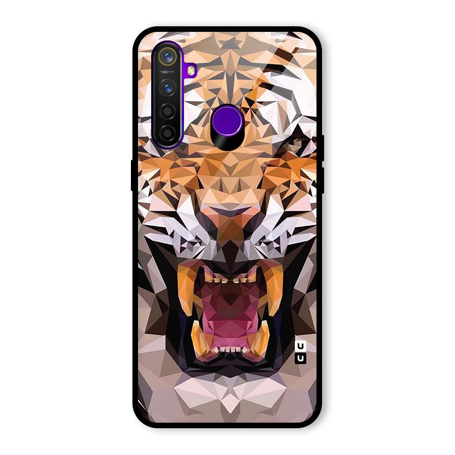 Tiger Abstract Art Glass Back Case for Realme 5 Pro