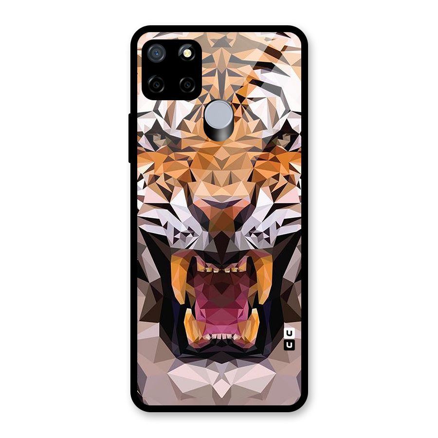 Tiger Abstract Art Glass Back Case for Realme C12