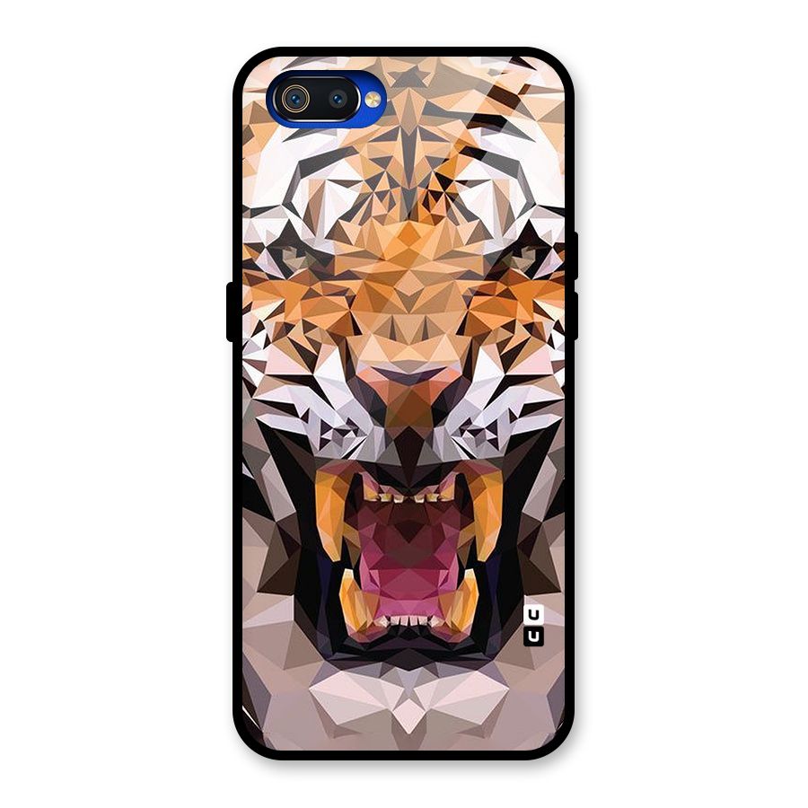 Tiger Abstract Art Glass Back Case for Realme C2