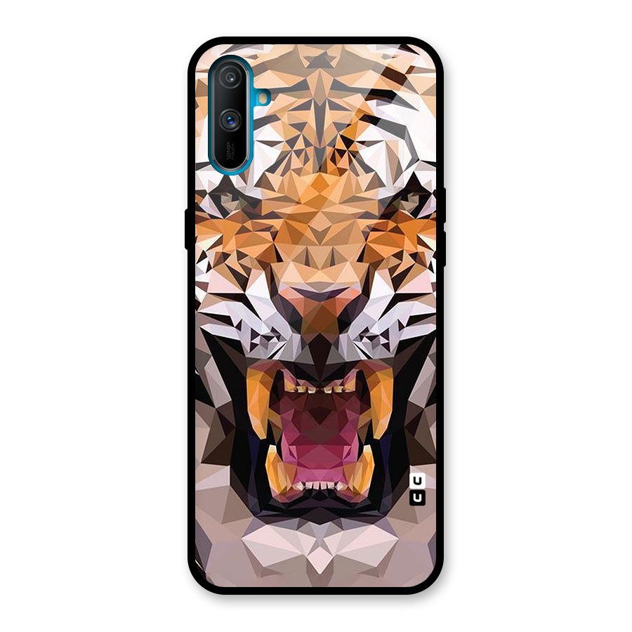Tiger Abstract Art Glass Back Case for Realme C3