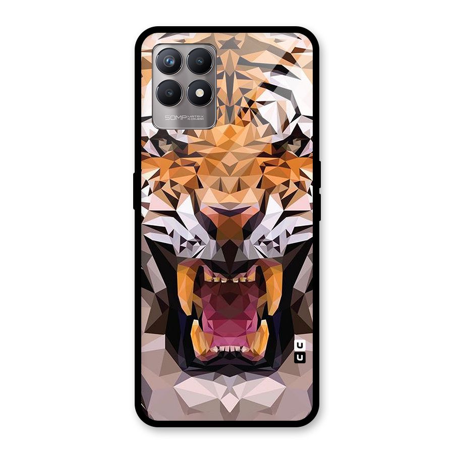 Tiger Abstract Art Glass Back Case for Realme Narzo 50