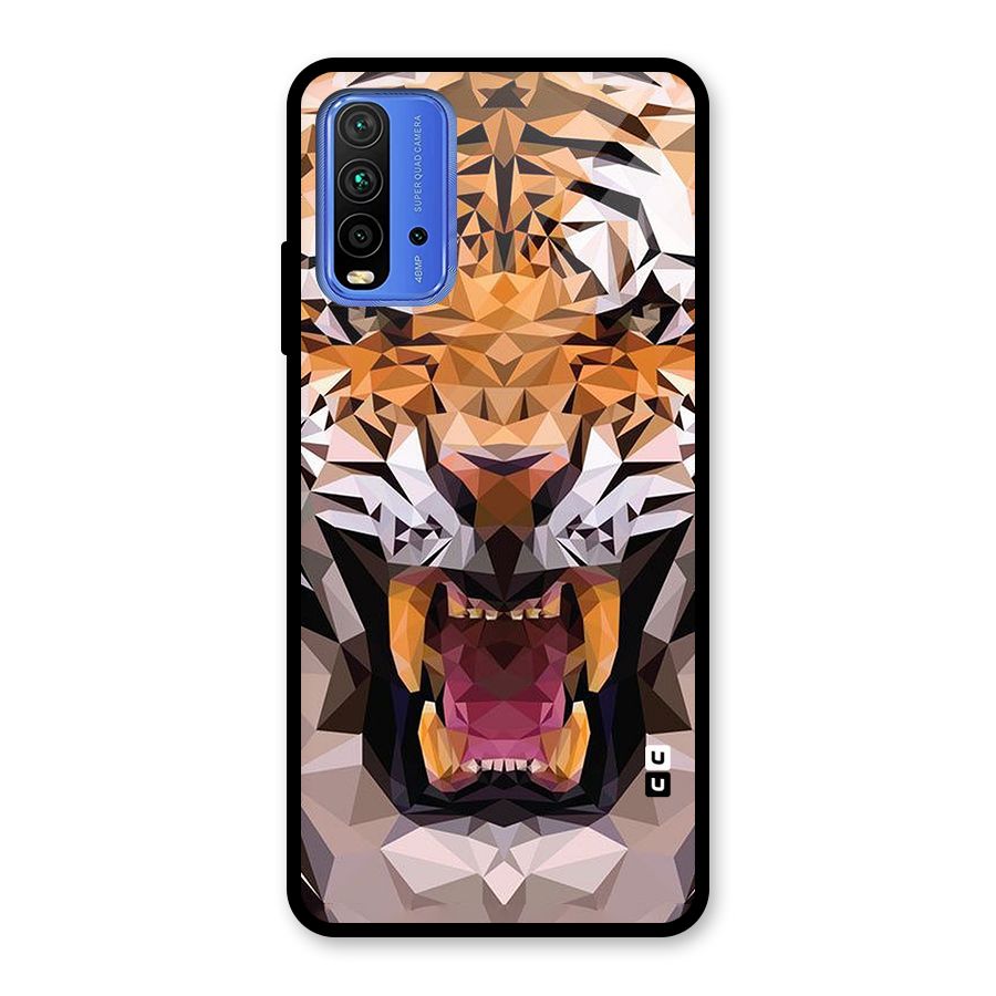Tiger Abstract Art Glass Back Case for Redmi 9 Power