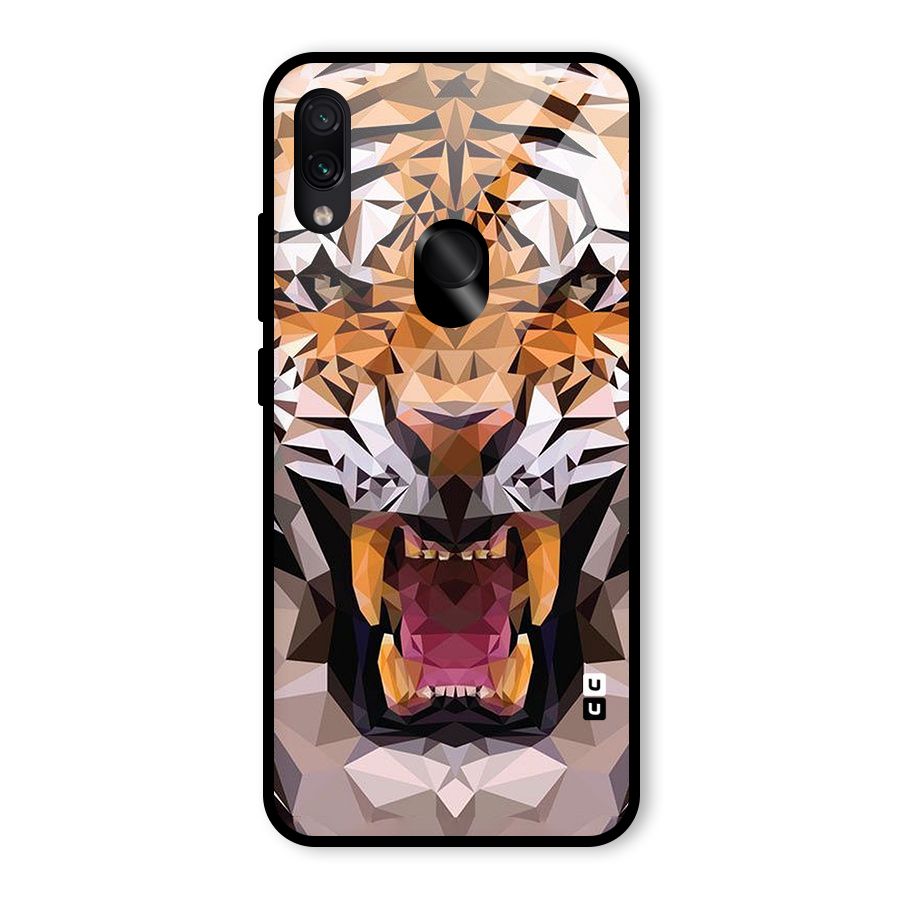 Tiger Abstract Art Glass Back Case for Redmi Note 7S
