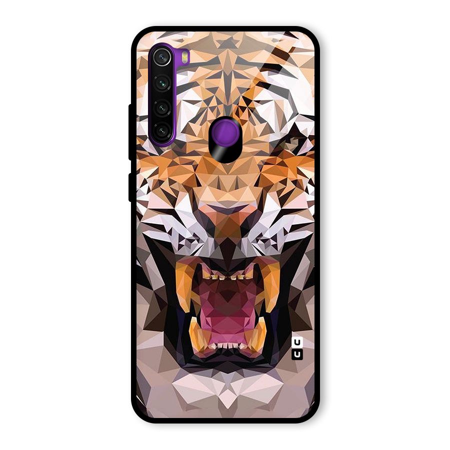 Tiger Abstract Art Glass Back Case for Redmi Note 8