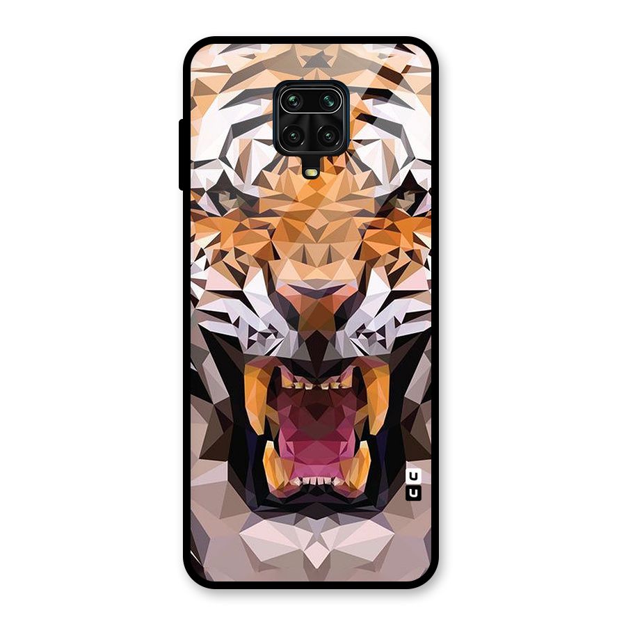 Tiger Abstract Art Glass Back Case for Redmi Note 9 Pro