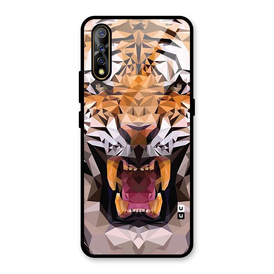 Tiger Abstract Art Glass Back Case for Vivo S1