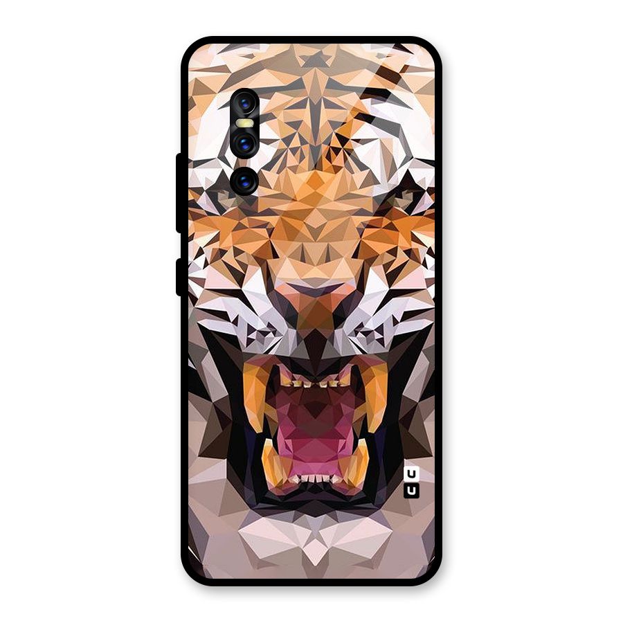 Tiger Abstract Art Glass Back Case for Vivo V15 Pro