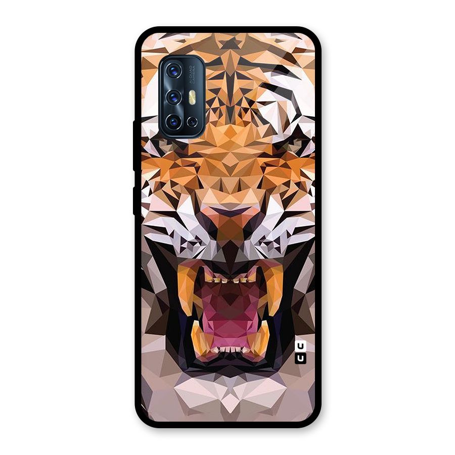 Tiger Abstract Art Glass Back Case for Vivo V17