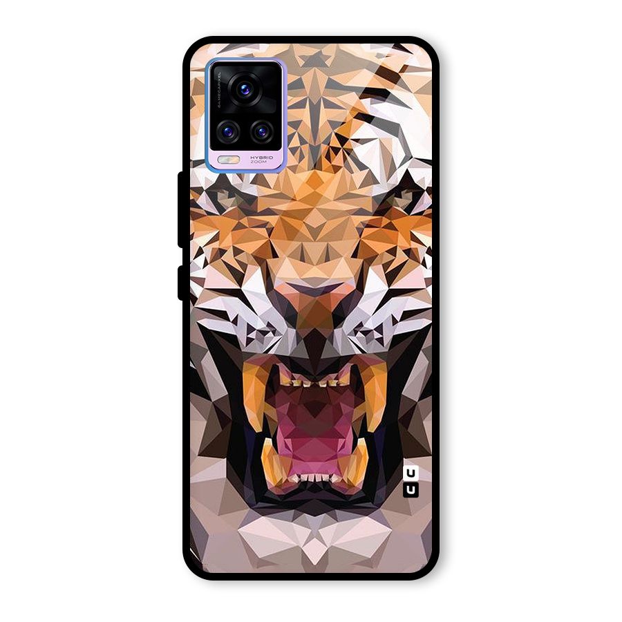 Tiger Abstract Art Glass Back Case for Vivo V20 Pro