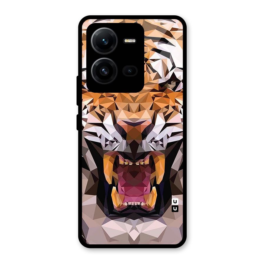 Tiger Abstract Art Glass Back Case for Vivo V25