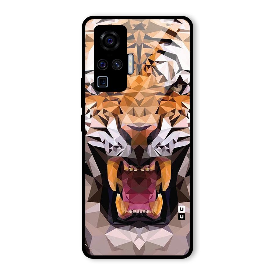 Tiger Abstract Art Glass Back Case for Vivo X50 Pro