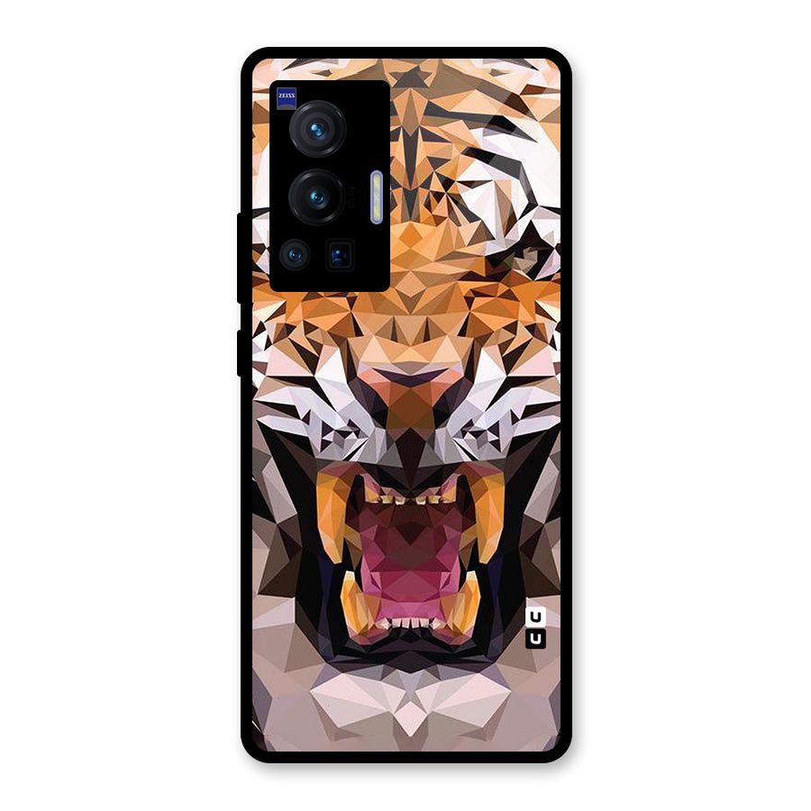 Tiger Abstract Art Glass Back Case for Vivo X70 Pro