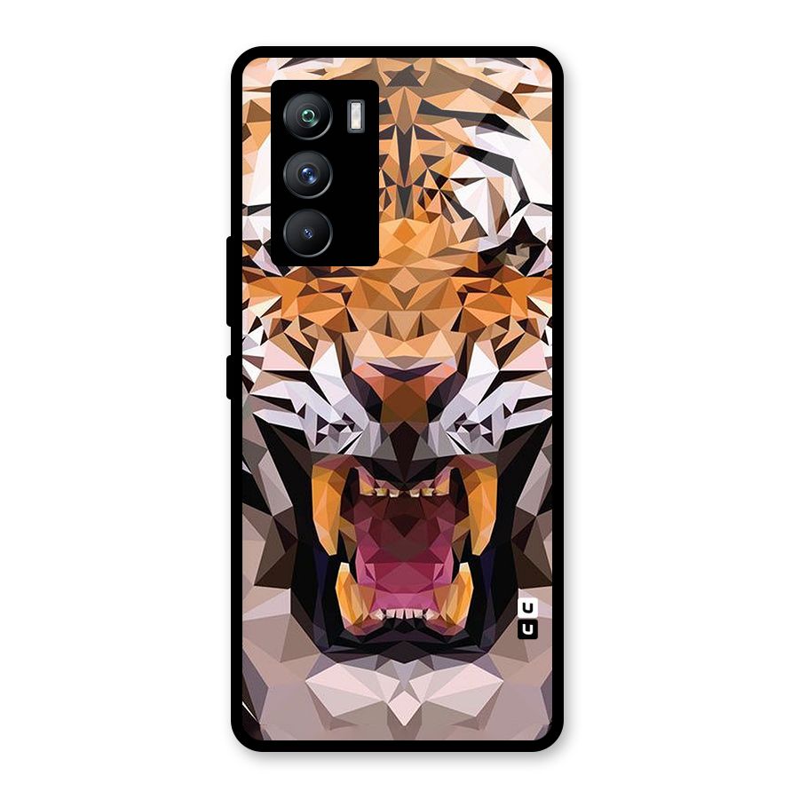 Tiger Abstract Art Glass Back Case for Vivo iQOO 9 SE