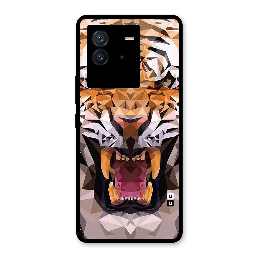 Tiger Abstract Art Glass Back Case for Vivo iQOO Neo 6 5G