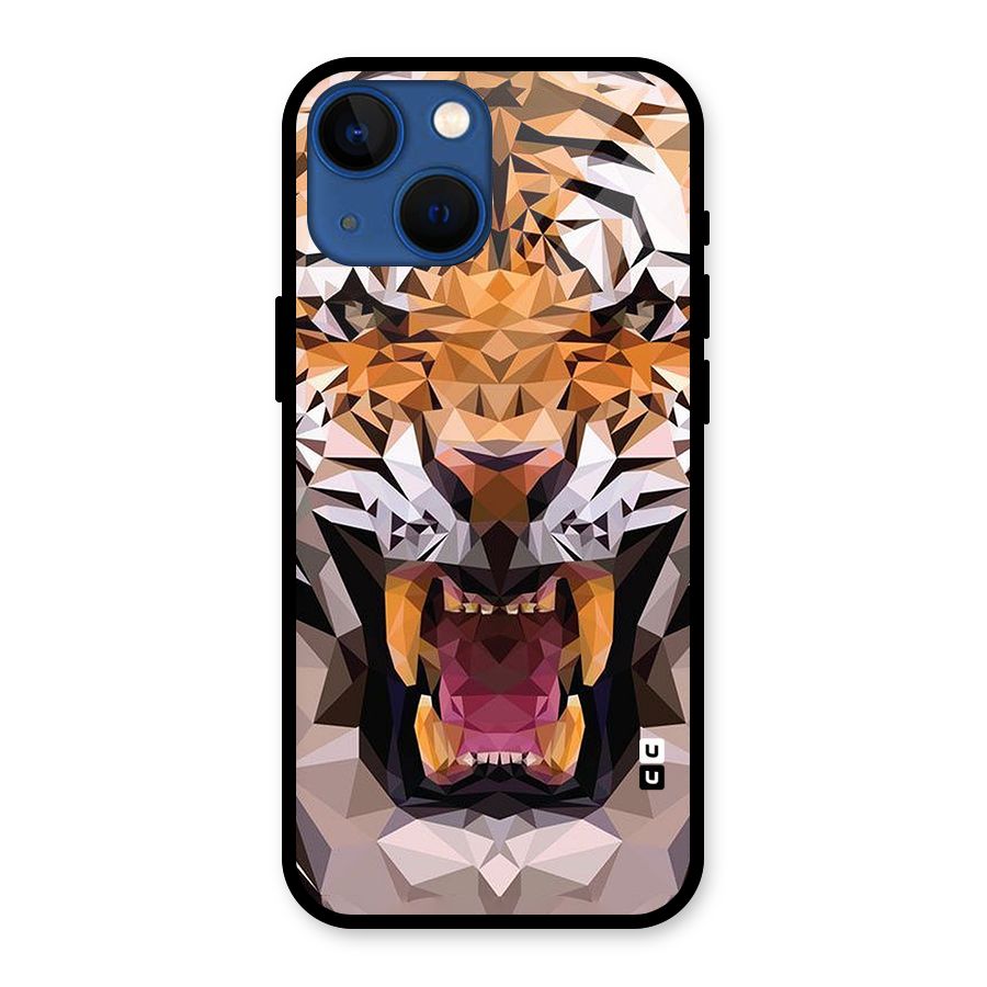 Tiger Abstract Art Glass Back Case for iPhone 13 Mini