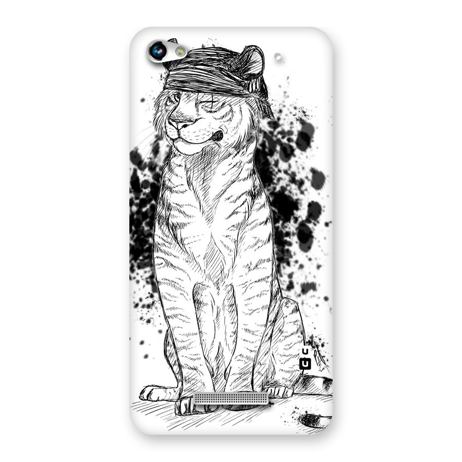Tiger Wink Back Case for Micromax Hue 2