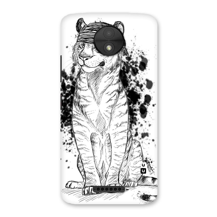 Tiger Wink Back Case for Moto C