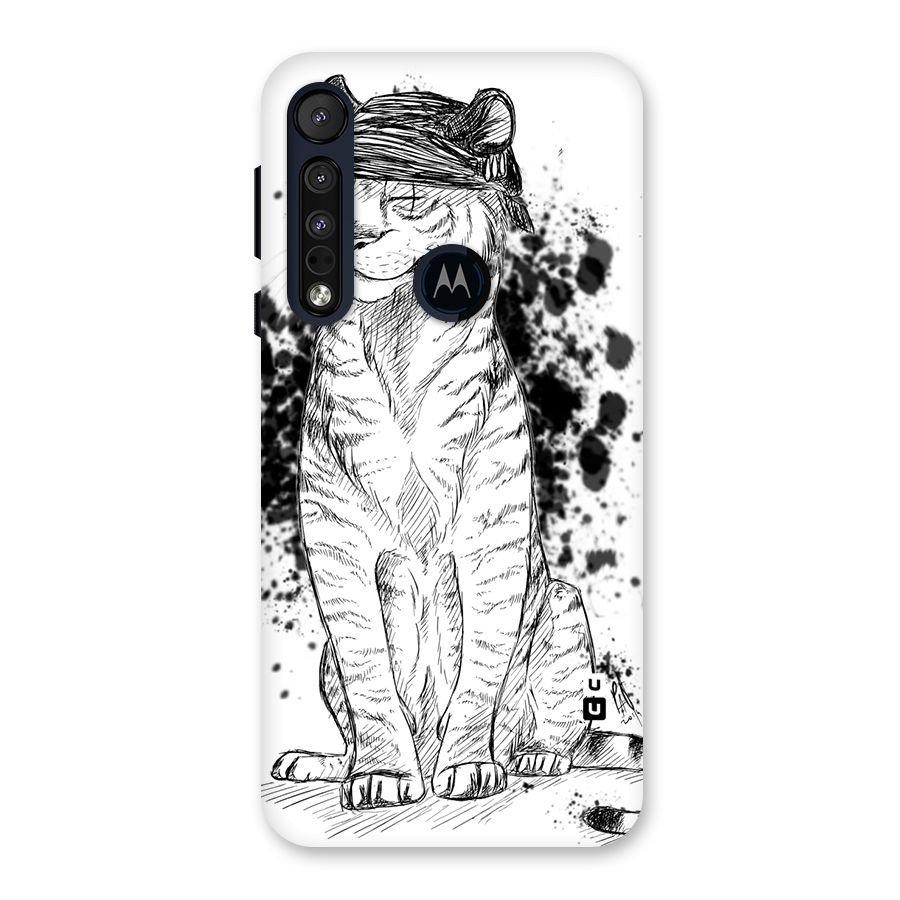 Tiger Wink Back Case for Motorola One Macro
