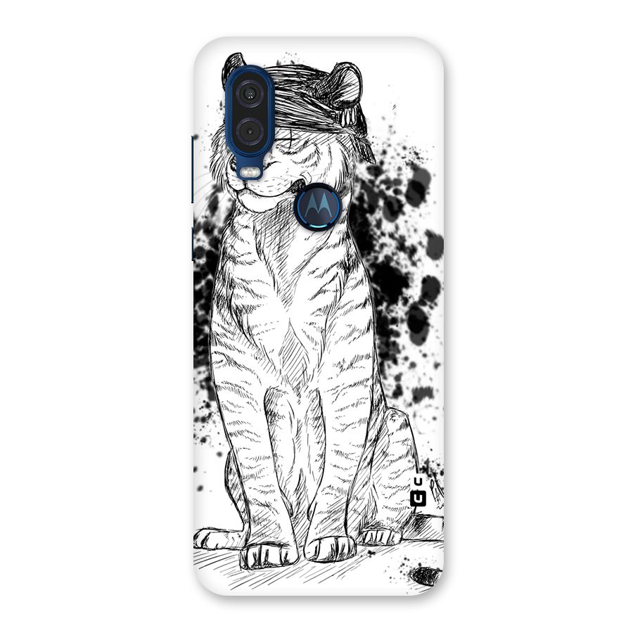 Tiger Wink Back Case for Motorola One Vision