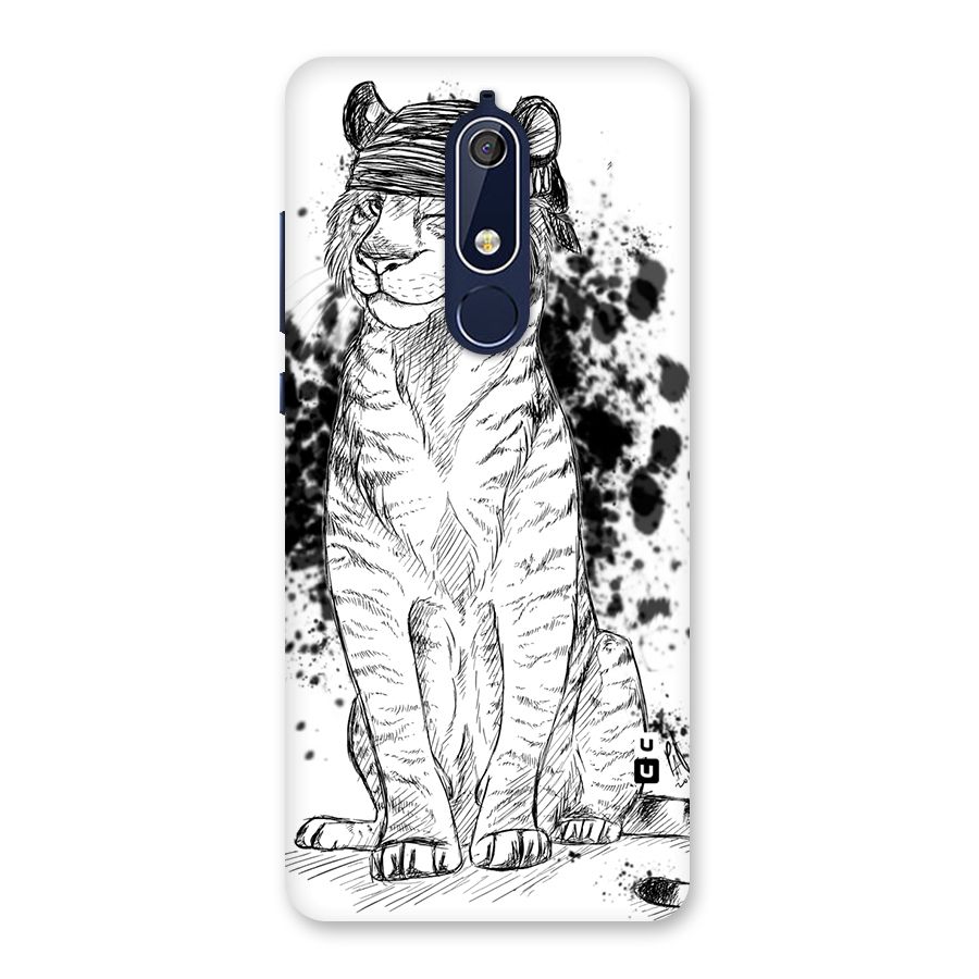 Tiger Wink Back Case for Nokia 5.1