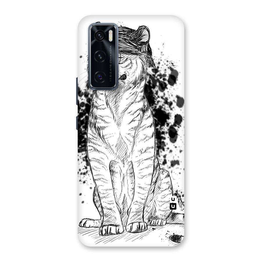 Tiger Wink Back Case for Vivo V20 SE