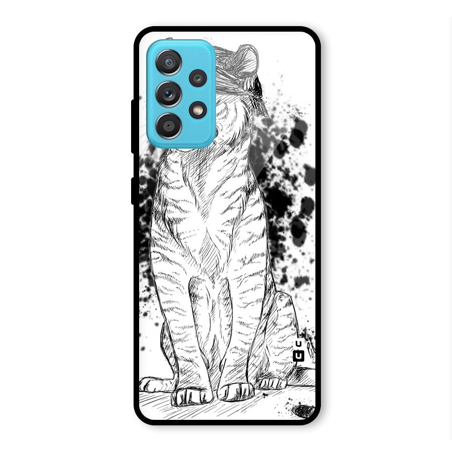 Tiger Wink Glass Back Case for Galaxy A52