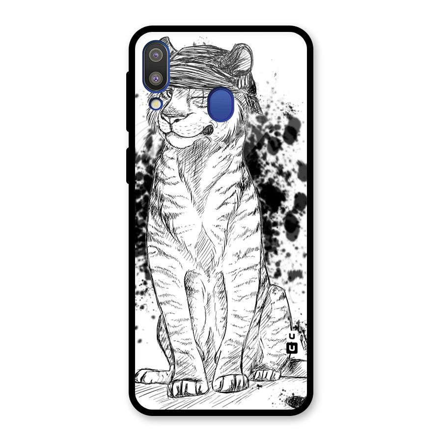 Tiger Wink Glass Back Case for Galaxy M20
