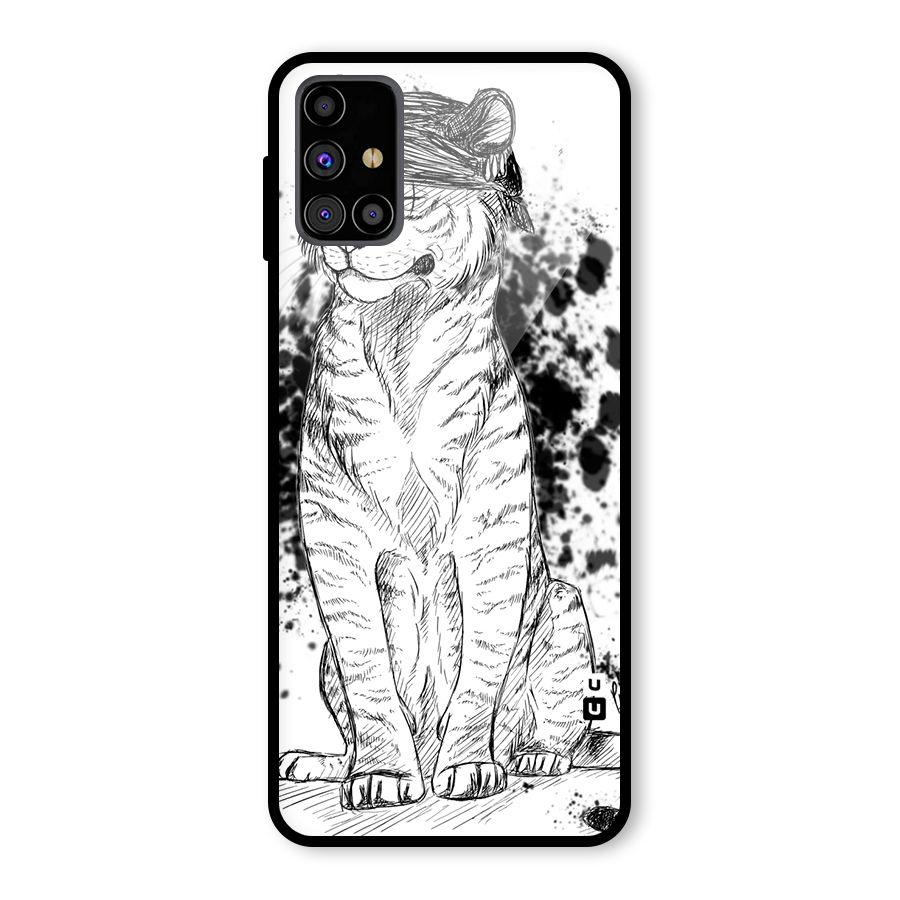 Tiger Wink Glass Back Case for Galaxy M31s