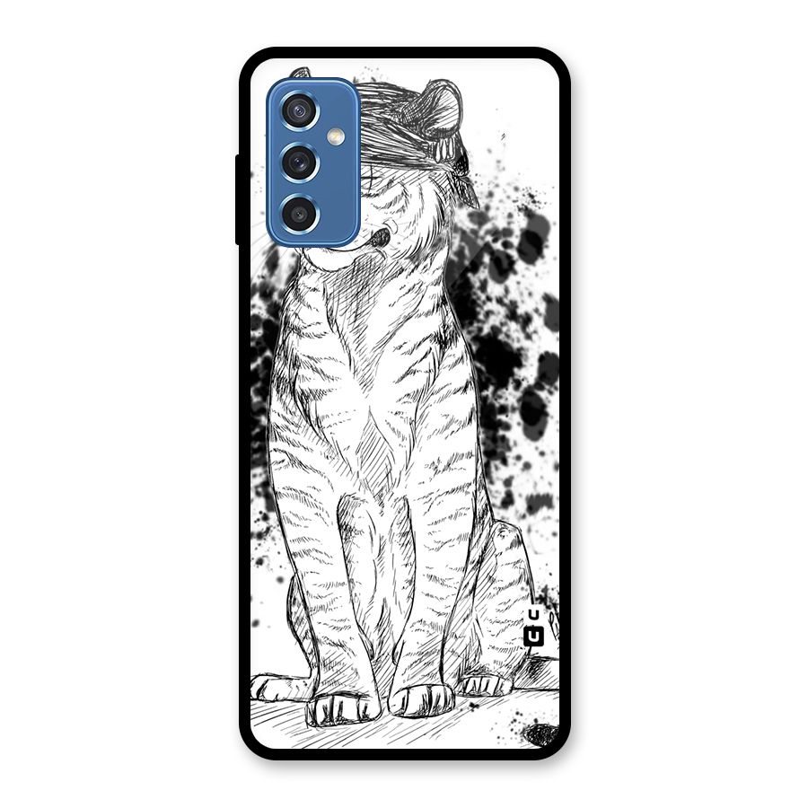 Tiger Wink Glass Back Case for Galaxy M52 5G