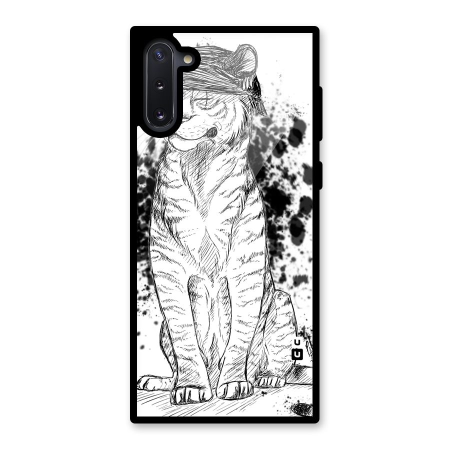 Tiger Wink Glass Back Case for Galaxy Note 10