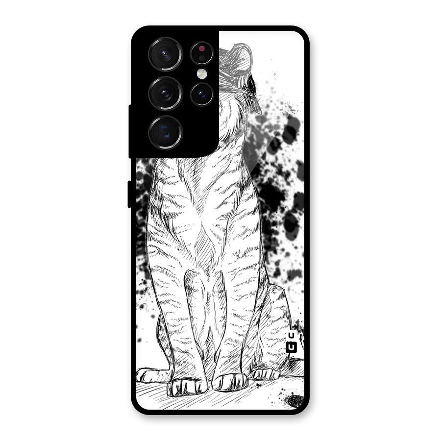 Tiger Wink Glass Back Case for Galaxy S21 Ultra 5G