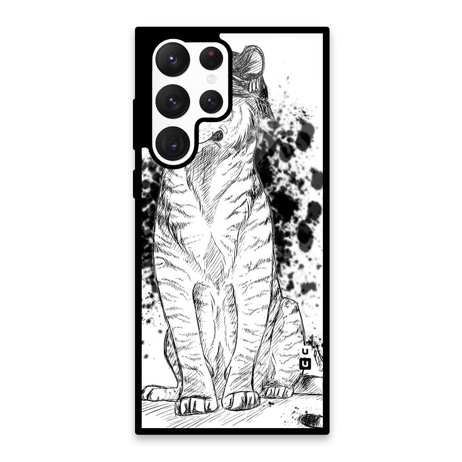Tiger Wink Glass Back Case for Galaxy S22 Ultra 5G