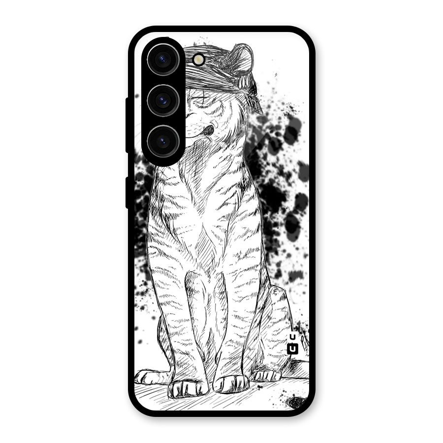 Tiger Wink Glass Back Case for Galaxy S23