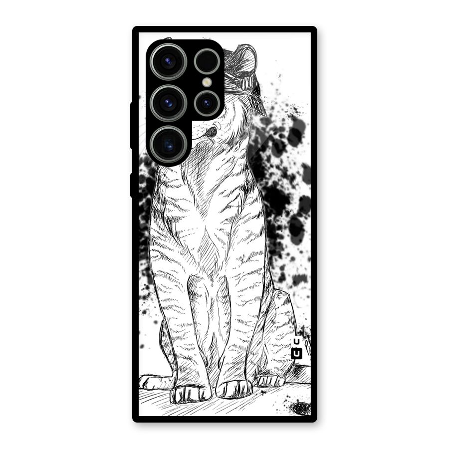 Tiger Wink Glass Back Case for Galaxy S23 Ultra