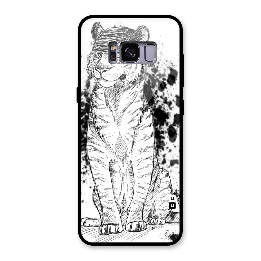 Tiger Wink Glass Back Case for Galaxy S8