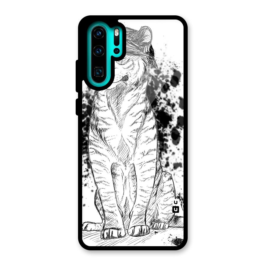 Tiger Wink Glass Back Case for Huawei P30 Pro