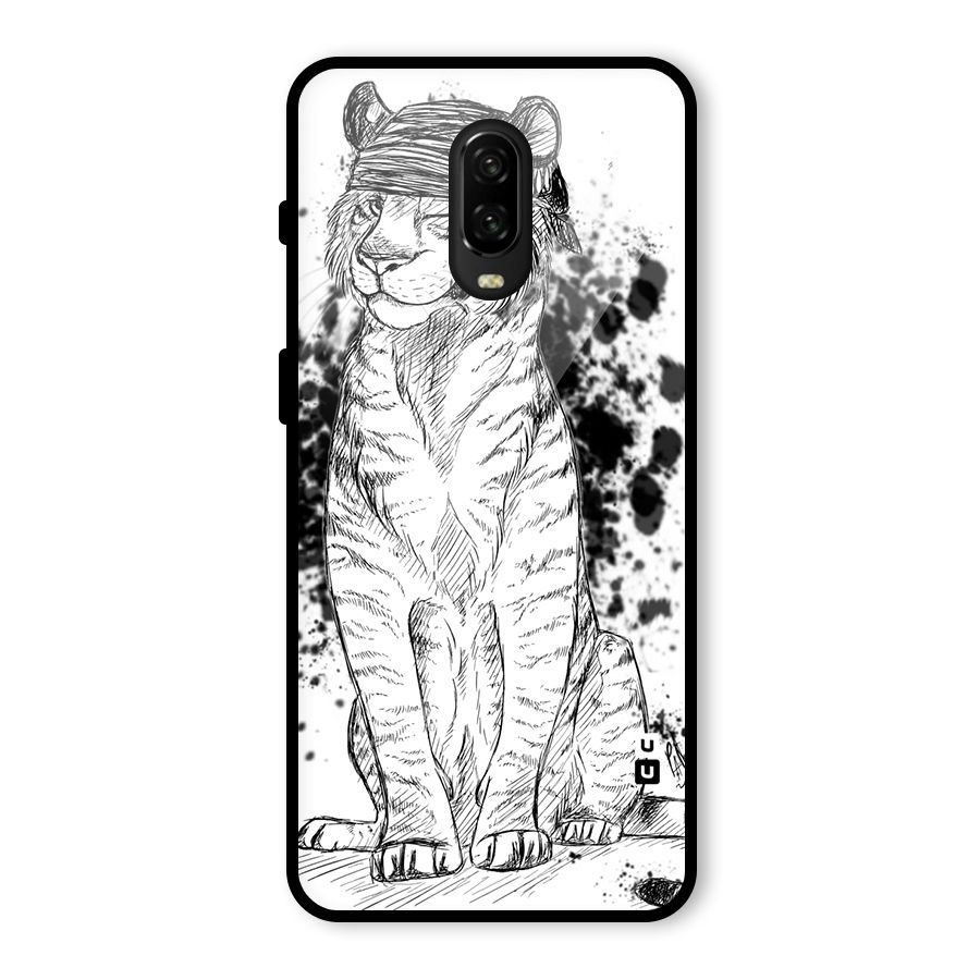 Tiger Wink Glass Back Case for OnePlus 6T