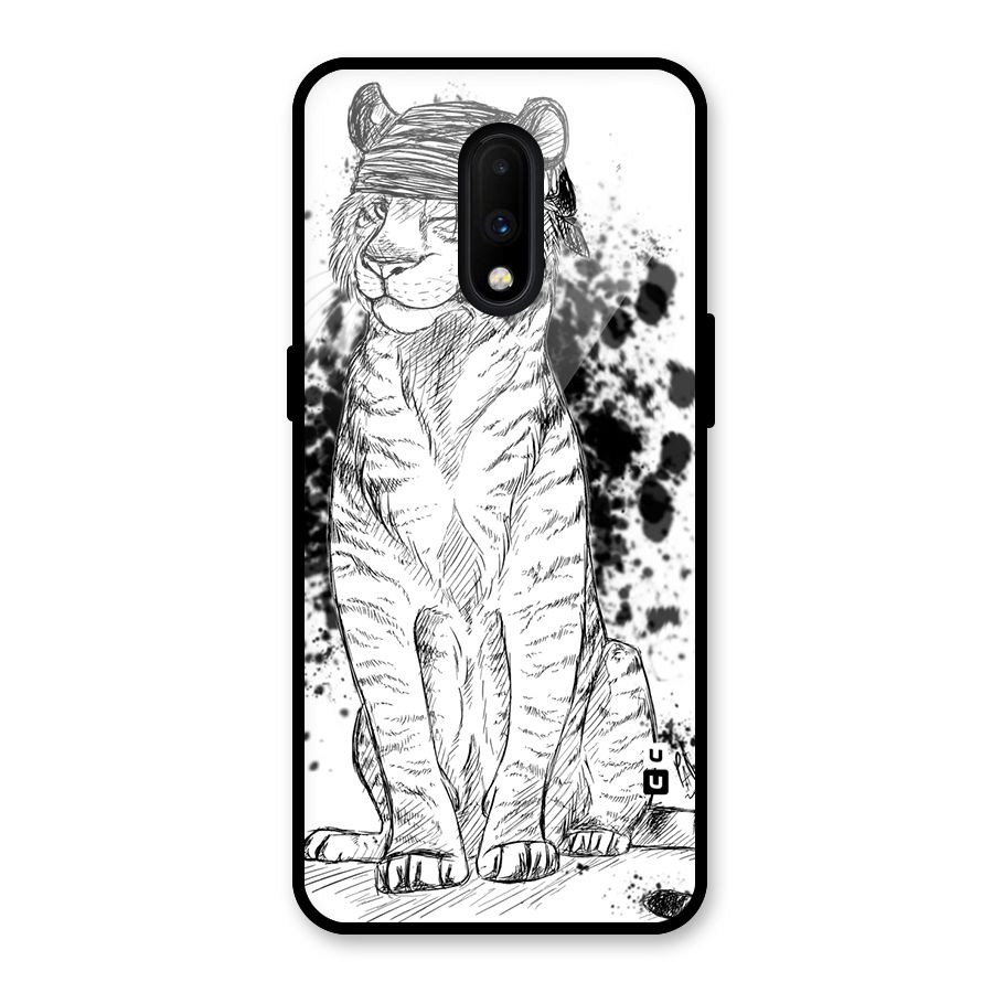 Tiger Wink Glass Back Case for OnePlus 7
